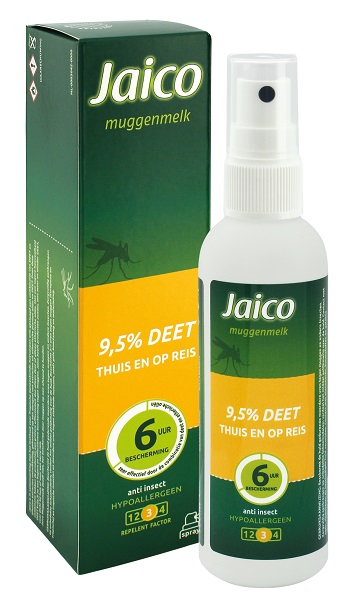 Travelsafe Jaico 9,5% Deet spray flesje met verpakking