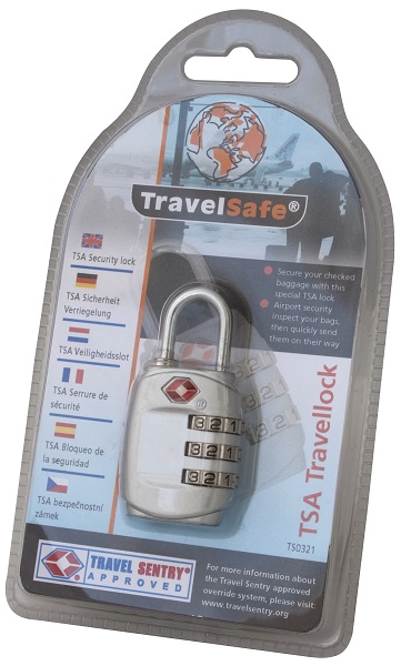 Travelsafe TSA Reisslot met cijferslot in verpakking