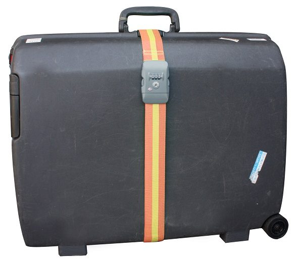 Travelsafe TSA Reisslot oranje kofferband met cijferslot om koffer