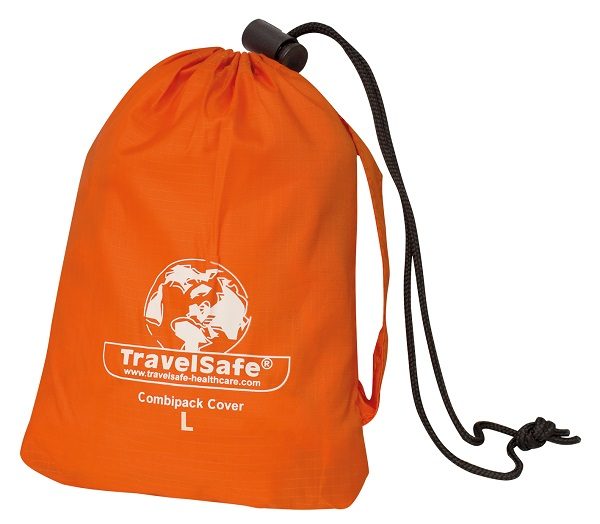 Oranje regenhoes voor een tas voor op reis, maat Large